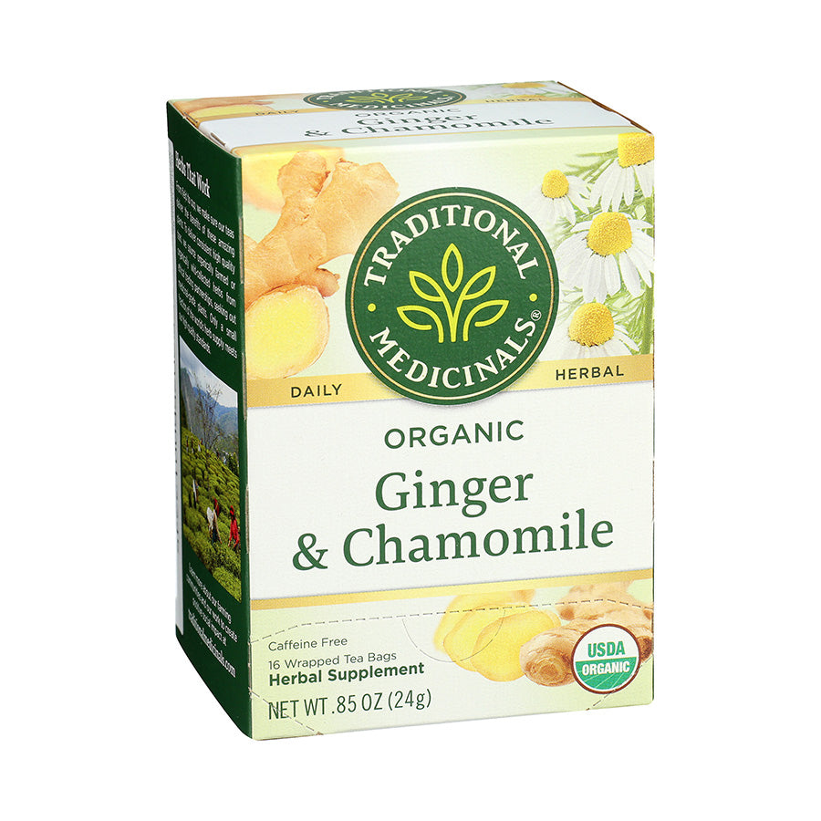 Traditional Medicinals Organic Ginger with Chamomille Tea 16 tea bags