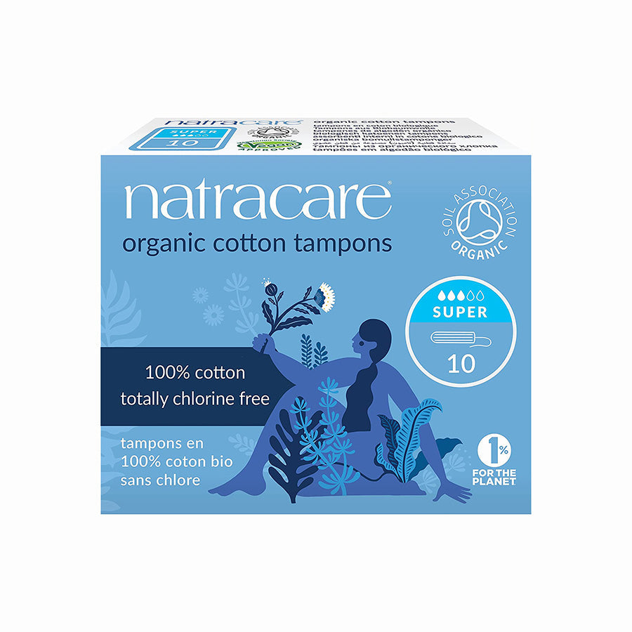 Natracare Organic Super Non-Applicator Tampons 10 count