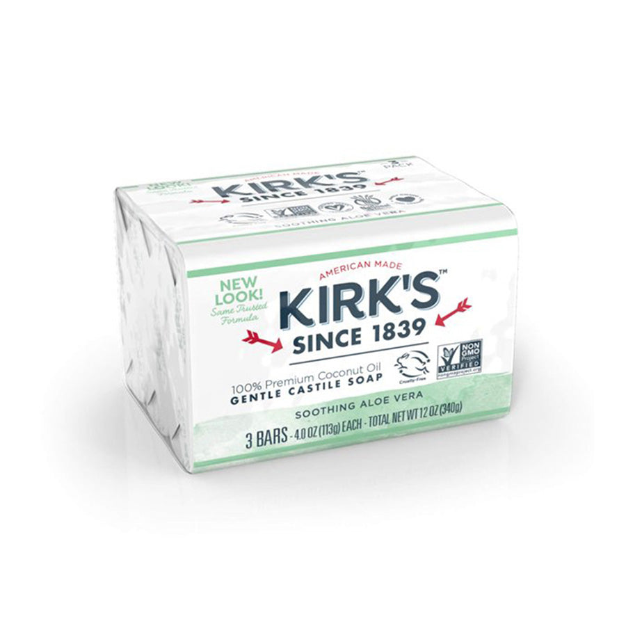 Kirk's Coco Castile Aloe Vera Bar Soap 3 (4 oz.) pack