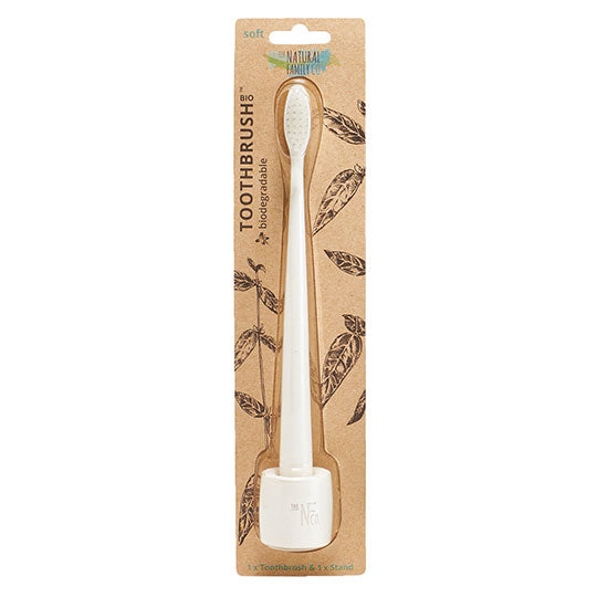 The Natural Family Co. Ivory Desert Bio Toothbrush & Stand