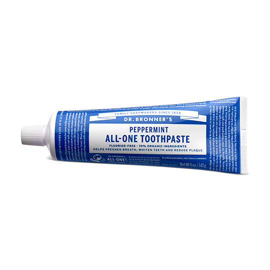 Dr. Bronner's Magic Soaps Peppermint Toothpaste Travel Size 0.5 oz.
