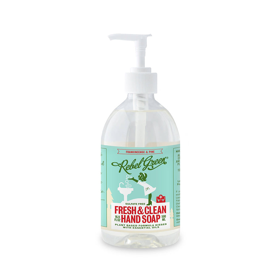 Rebel Green Hand Soap, Frankincense & Pine 16.9 fl. oz.