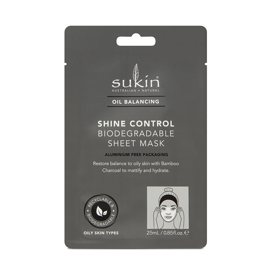 Sukin Oil Balancing Shine Control Sheet Mask Sachet 0.85 fl. oz.